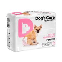 Fralda Higiênica P/cães Fêmeas Dog's Care - Tam P 12un