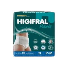 Fralda Higifral Calcinha Descartável Geriátrica Adultos Pm Gxg 8un