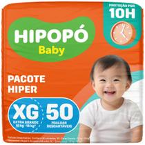 Fralda Hipopó Baby Tamanho XG Pacote Hiper 50 Unidades Descartáveis Fralda Hipopó Baby Tamanho XG Pacote Hiper 50 Unidades Descartáveis