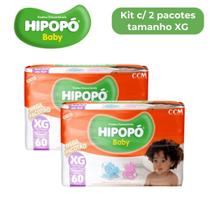 Fralda Hipopó Kit com 2 pacotes