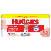Fralda Huggies Descartável Máxima Proteção G 92 Unidades