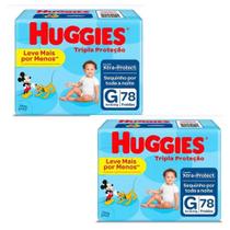 Fralda Huggies Disney Tripla Proteção 2 pacotes Tam G de 9 a 12,5 KG