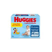 Fralda Huggies Disney Tripla Proteção Tam M de 5,5 a 9,5 kg C/ 92 Unidades