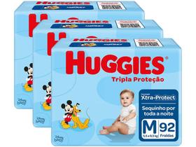 Fralda Huggies Disney Tripla Proteção Tam M de 5,5 a 9,5 kg kit C/ 276 unidades