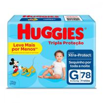 Fralda Huggies G Disney 78 Unidades Tripla Proteção Hiper