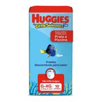 Fralda Huggies Little Swimmers Tamanho G/XG Pacote com 10 Fraldas Descartáveis Fralda Huggies Little Swimmers Tamanho G/XG Pacote com 10 Fraldas Descartáveis