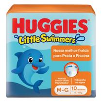 Fralda Huggies Little Swimmers Tamanho M/G com 10 Fraldas Descartáveis Fralda Huggies Little Swimmers Tamanho M/G com 10 Fraldas Descartáveis