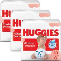 Fralda Huggies Máxima Proteção 3 Pacotes Fralda Huggies Máxima Proteção 3 Pacotes