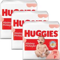 Fralda Huggies Máxima Proteção Tamanho P 3 Pacotes Fralda Huggies Máxima Proteção Tamanho P 3 Pacotes