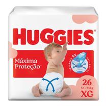 Fralda Huggies Máxima Proteção Tamanho XG Mega 26 Unidades Descartáveis Fralda Huggies Máxima Proteção Tamanho XG Mega 26 Unidades Descartáveis