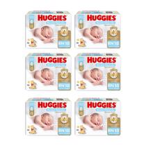 Fralda huggies natural care RN 18un recém nascido com 6 pacotes - Kimberly-Clark