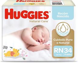 Fralda Huggies Natural Care Rn 34 unidades