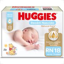Fralda Huggies Natural Care RN Recém Nascido - 18 fraldas