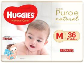 Fralda Huggies Premium Puro e Natural - Tam. M 5,5 a 9,5Kg 36 Unidades