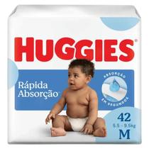 Fralda Huggies Rápida Absorção M 42 unidades Fralda Huggies Rápida Absorção M 42 unidades