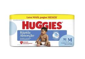Fralda Huggies Rápida Absorção M - 92 Unidades