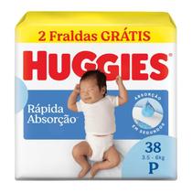 Fralda Huggies Rápida Absorção P 38 unidades