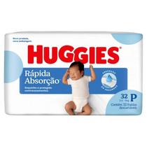 Fralda Huggies Rápida Absorção P com 32 unidades