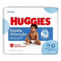 Fralda Huggies Rápida Absorção Tamanho G Com 24 Unidades