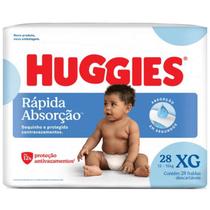 Fralda Huggies Rápida Absorção XG com 28 unidades