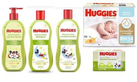 Fralda Huggies Rn 34 unidades + kit Higiene Hora de Sonhar