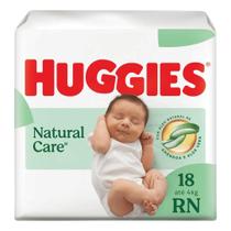 Fralda huggies rn natural care c/18 unidades até 4kg