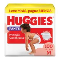 Fralda Huggies Roupinha Proteção Acolchoada Pants M 100 Unidades