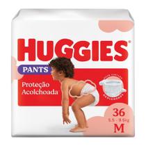 Fralda Huggies Roupinha Proteção Acolchoada Pants M 36 Unidades