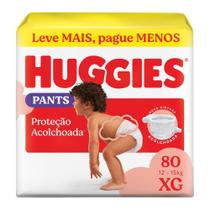 Fralda Huggies Roupinha Proteção Acolchoada Pants XG 80 Unidades