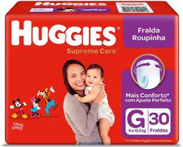 Fralda Huggies Roupinha Supreme Care G 30 Unidades