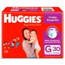 Fralda Huggies Roupinha Supreme Care G 30 Unidades