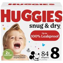 Fralda HUGGIES Snug&Dry ECON+ tamanho 8 para bebês de mais de 46 libras x84