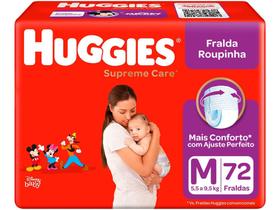 Fralda Huggies Supreme Care Roupinha Calça - Tam. M 5,5kg a 9,5kg 72 Unidades