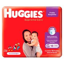 Fralda HuGGies Supreme Care Roupinha G com 18 unidades
