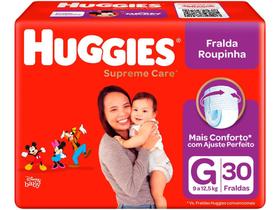 Fralda Huggies Supreme Care - Roupinha Tam. G 9 a 12,5kg 30 Unidades