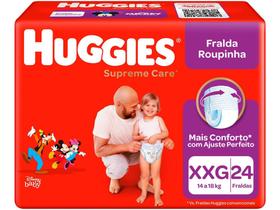 Fralda Huggies Supreme Care - Roupinha Tam. XXG + 14kg 24 Unidades