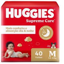 Fralda Huggies Supreme Care Tamanho M Mega 40 Unidades Descartáveis 5.0