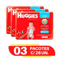 Fralda Huggies Supreme Care tamanho P kit 03 pacotes