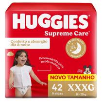 Fralda Huggies Supreme Care Tamanho XXXG 42 Unidades Descartáveis