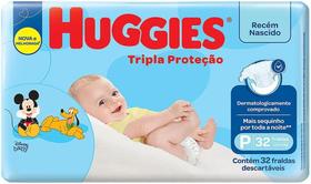 Fralda Huggies Tripla Proteção Disney Baby P 32 unidades Fralda Huggies Tripla Proteção Disney Baby P 32 unidades