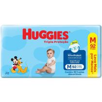 Fralda huggies tripla protecao hiper m 92un