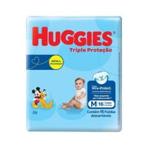 Fralda Huggies Tripla Protecao Jumbinho Com 16 Tamanho M Fralda Huggies Tripla Protecao Jumbinho Com 16 Tamanho M