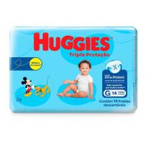Fralda Huggies Tripla Protecao Jumbinho g - 1x14un Fralda Huggies Tripla Protecao Jumbinho g - 1x14un