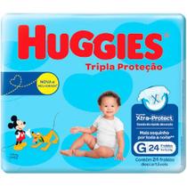 Fralda Huggies Tripla Proteção Jumbo (G) 24 Unidades Fralda Huggies Tripla Proteção Jumbo (G) 24 Unidades