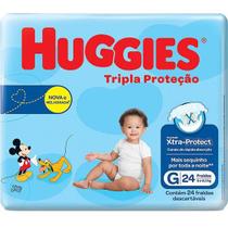 FRALDA HUGGIES TRIPLA PROTEÇÃO JUMBO G - 24un