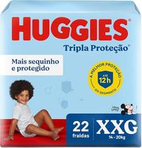 Fralda huggies tripla proteção jumbo xxg 22 uni