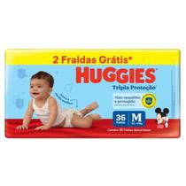 Fralda Huggies Tripla Proteção Mega M 36 Unidades