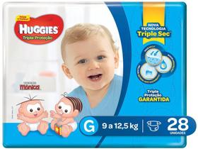 Fralda Huggies Tripla Proteção - Tam. G 9 a 12,5kg 28 Unidades