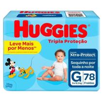 Fralda Huggies Tripla Proteção Tam. G - 9 a 12,5kg 78 Unidades