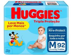 Fralda Huggies Tripla Proteção - Tam. M 5,5 a 9,5kg 92 Unidades Fralda Huggies Tripla Proteção - Tam. M 5,5 a 9,5kg 92 Unidades
